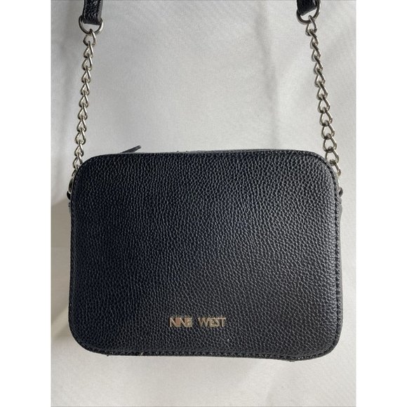 NINE WEST Black Leather, Shoulder, cross body handbag. - Picture 2 of 7